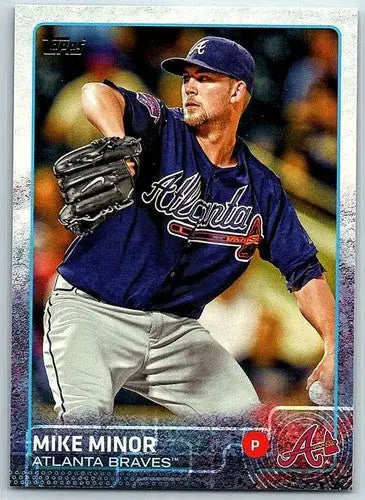 Original gloss Mike Minor NM-MT baseball card from 2015 Topps #202 Braves