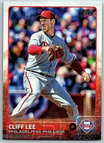 Original gloss Cliff Lee baseball card from 2015 Topps #212 Phillies for collectors