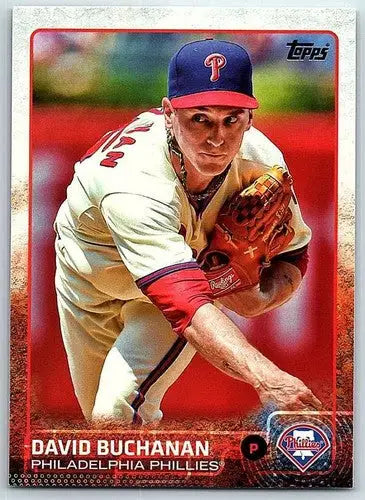 Original gloss David Buchanan baseball card from 2015 Topps #218 NM-MT