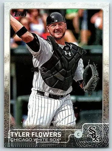 Tyler Flowers White Sox baseball card with original gloss from 2015 Topps series