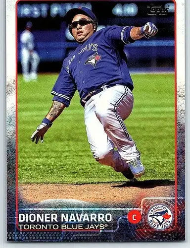 Dioner Navarro Blue Jays baseball card with original gloss from 2015 Topps #226