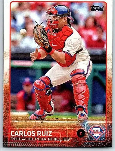 Carlos Ruiz baseball card with original gloss in NM-MT condition from 2015 Topps
