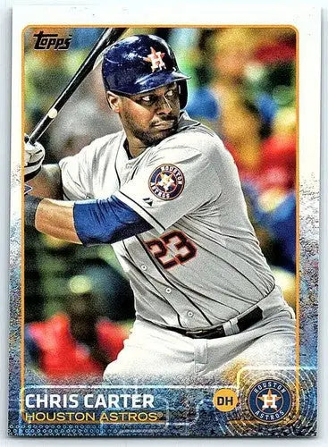 Original gloss Chris Carter baseball card 2015 Topps #246 NM-MT Astros ID 71743