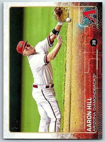 Original gloss baseball card of Aaron Hill NM-MT from 2015 Topps #247 Diamondbacks