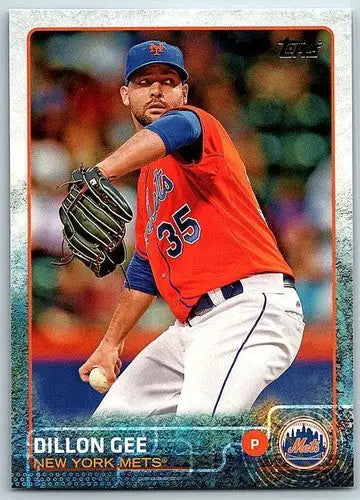 2015 Topps Dillon Gee baseball card with original gloss featuring Mets player simply sandoval