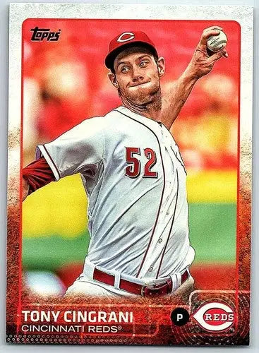 Original gloss Tony Cingrani baseball card 2015 Topps NM-MT Reds ID 4099