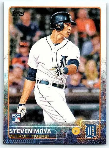 Original gloss baseball card of Steven Moya Rookie Tigers from 2015 Topps #270