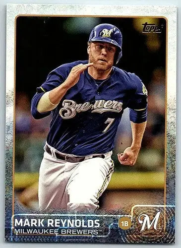 Original gloss 2015 Topps Mark Reynolds NM-MT Brewers baseball card image