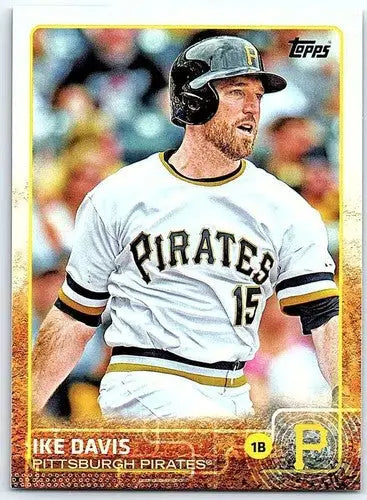 Original gloss Ike Davis baseball card 2015 Topps NM-MT Pirates ID 4112