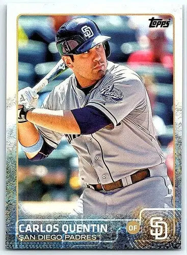 Original gloss Carlos Quentin baseball card 2015 Topps NM-MT Padres ID 4012