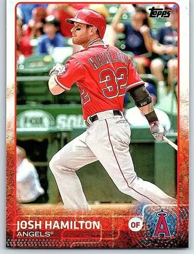 Original gloss Josh Hamilton baseball card 2015 Topps #321 NM-MT Angels