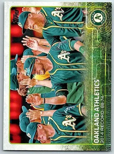 2015 Topps Series 1 Oakland Athletics baseball card featuring Simply Sandoval original gloss