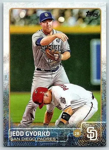 Original gloss Jedd Gyorko baseball card 2015 Topps #337 NM-MT Padres ID 3275
