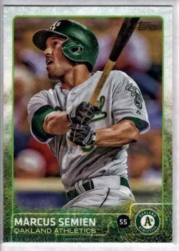 Marcus Semien baseball card with original gloss from 2015 Topps #356 and NM-MT condition