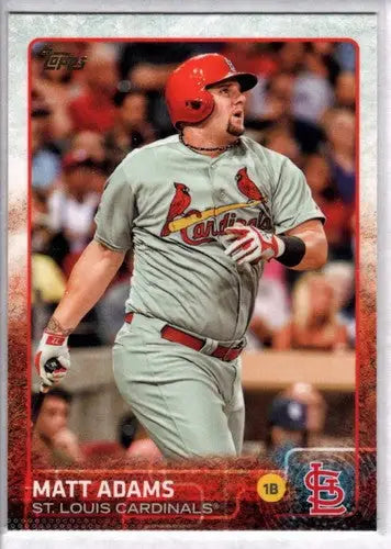 Matt Adams baseball card with original gloss and NM-MT condition from 2015 Topps