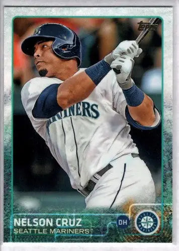 Original gloss Baseball card featuring Nelson Cruz NM-MT from 2015 Topps #411