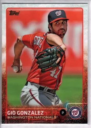 2015 Topps #44 Gio Gonzalez NM-MT Nationals ID:11349 - Baseball Card Single