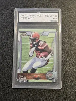 2015 Topps #474 Vince Mayle Graded FGS 10 - Football Card Single