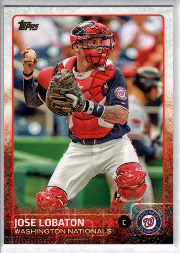 Original gloss Baseball card of Jose Lobaton NM-MT from 2015 Topps #476 Nationals