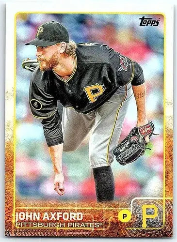 Original gloss John Axford baseball card 2015 Topps NM-MT Pirates ID 17852