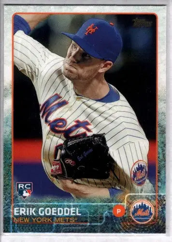 2015 Topps Erik Goeddel rookie Mets baseball card with original gloss NM-MT RC