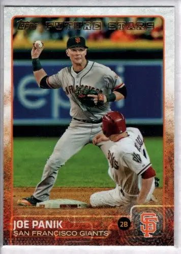 Baseball card featuring Joe Panik from 2015 Topps #503 with original gloss NM-MT