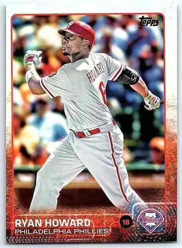 Original gloss baseball trading card featuring Ryan Howard of the Philadelphia Phillies