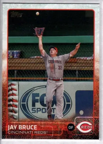 Original gloss Jay Bruce baseball card 2015 Topps NM-MT Reds ID 4190