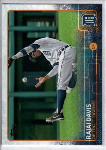 Original gloss Rajai Davis baseball card 2015 Topps NM-MT Tigers ID 4194