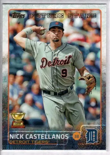 Nick Castellanos baseball card with original gloss from 2015 Topps #521 NM-MT Tigers