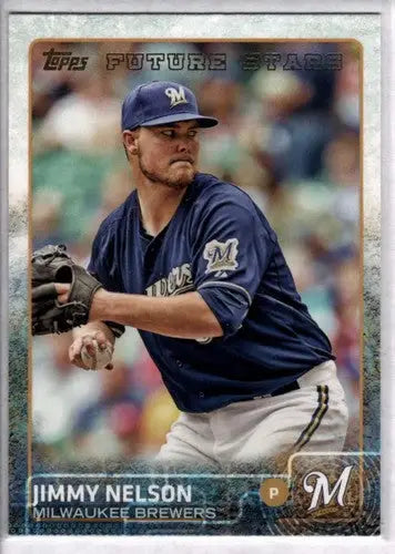 Original gloss Jimmy Nelson baseball card 2015 Topps #539 Jimmy Nelson NM-MT Brewers