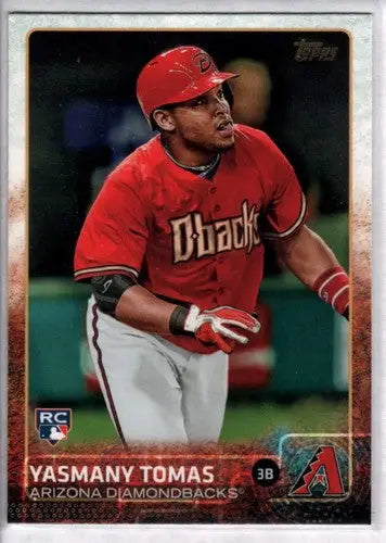 Original gloss Yasmany Tomas rookie Diamondbacks baseball card 2015 Topps #542