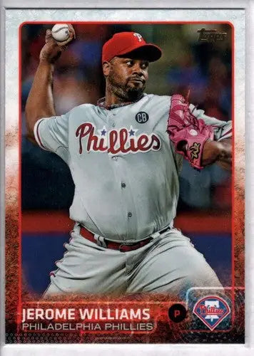 Jerome Williams baseball card with original gloss from 2015 Topps #560 NM-MT