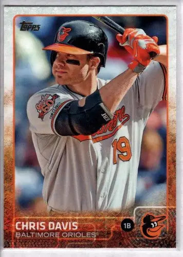Original gloss Chris Davis baseball card 2015 Topps NM-MT Orioles ID 4214
