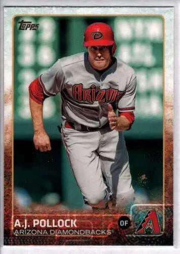 A.J. Pollock baseball card with original gloss, 2015 Topps #572 Diamondbacks NM-MT