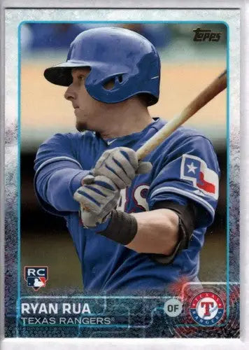 Original gloss Ryan Rua rookie Rangers baseball card from 2015 Topps #573 NM-MT