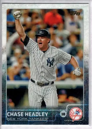 Original gloss Chase Headley NM-MT baseball card from 2015 Topps #576 Yankees