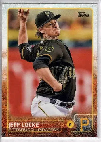 2015 Topps Jeff Locke baseball card with original gloss Pirates ID 4223