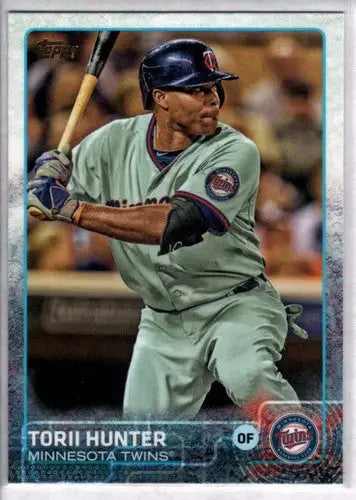 Original gloss Torii Hunter baseball card 2015 Topps NM-MT Twins ID 4224