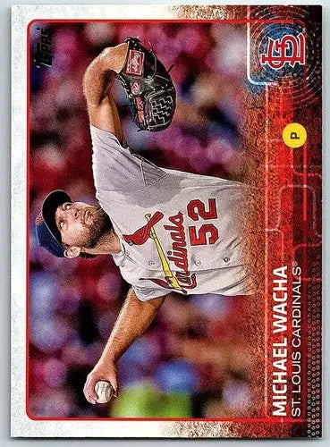 Baseball card featuring Michael Wacha with original gloss from 2015 Topps Cardinals