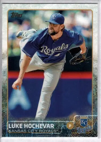 Luke Hochevar baseball card with original gloss, NM-MT condition from 2015 Topps
