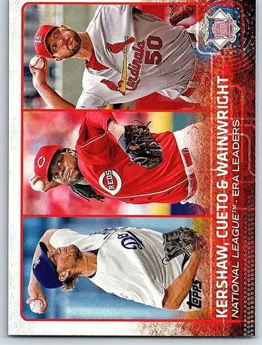 2015 Topps #61 Johnny Cueto/Clayton Kershaw/Adam Wainwright NM-MT Leagu ID:72283 - Baseball Card Single