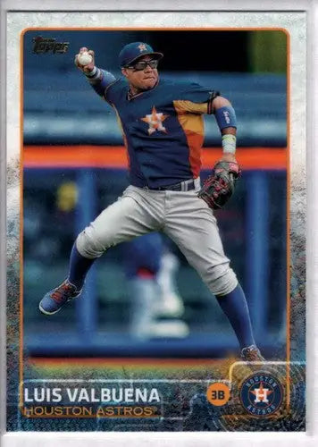 Luis Valbuena baseball card with original gloss from 2015 Topps #621 NM-MT Astros