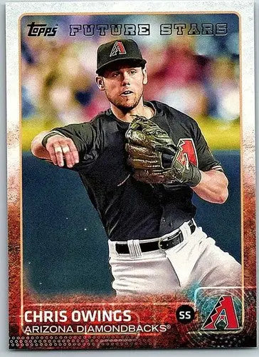 Original gloss Chris Owings baseball card from 2015 Topps Future Star series