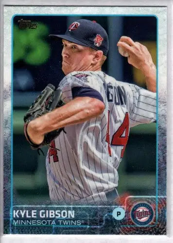 Original gloss 2015 Topps Kyle Gibson baseball card NM-MT Twins ID 4240