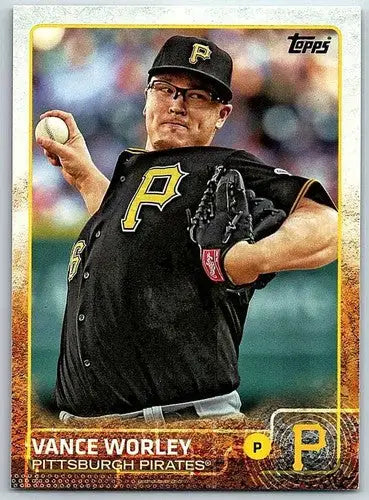Original gloss Vance Worley baseball card 2015 Topps NM-MT Pirates