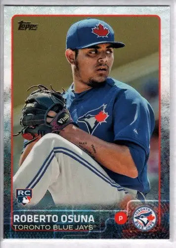 Roberto Osuna rookie Blue Jays baseball card from 2015 Topps NM-MT original gloss