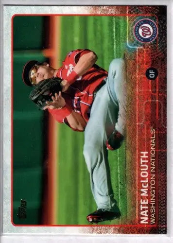 Original gloss Nate McLouth baseball card from 2015 Topps NM-MT Nationals ID 14841