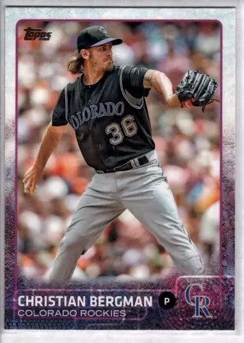 Christian Bergman baseball card from 2015 Topps NM-MT Rockies product