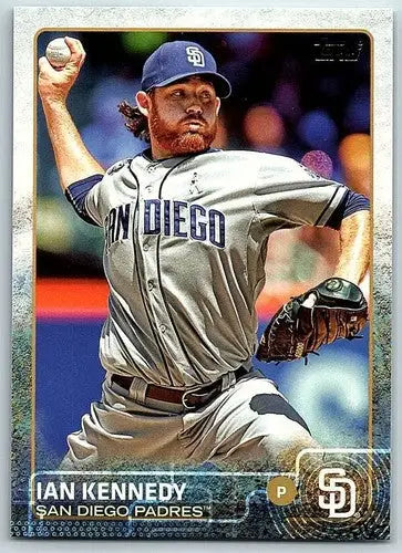 Original gloss Ian Kennedy baseball card 2015 Topps NM-MT Padres ID 4027